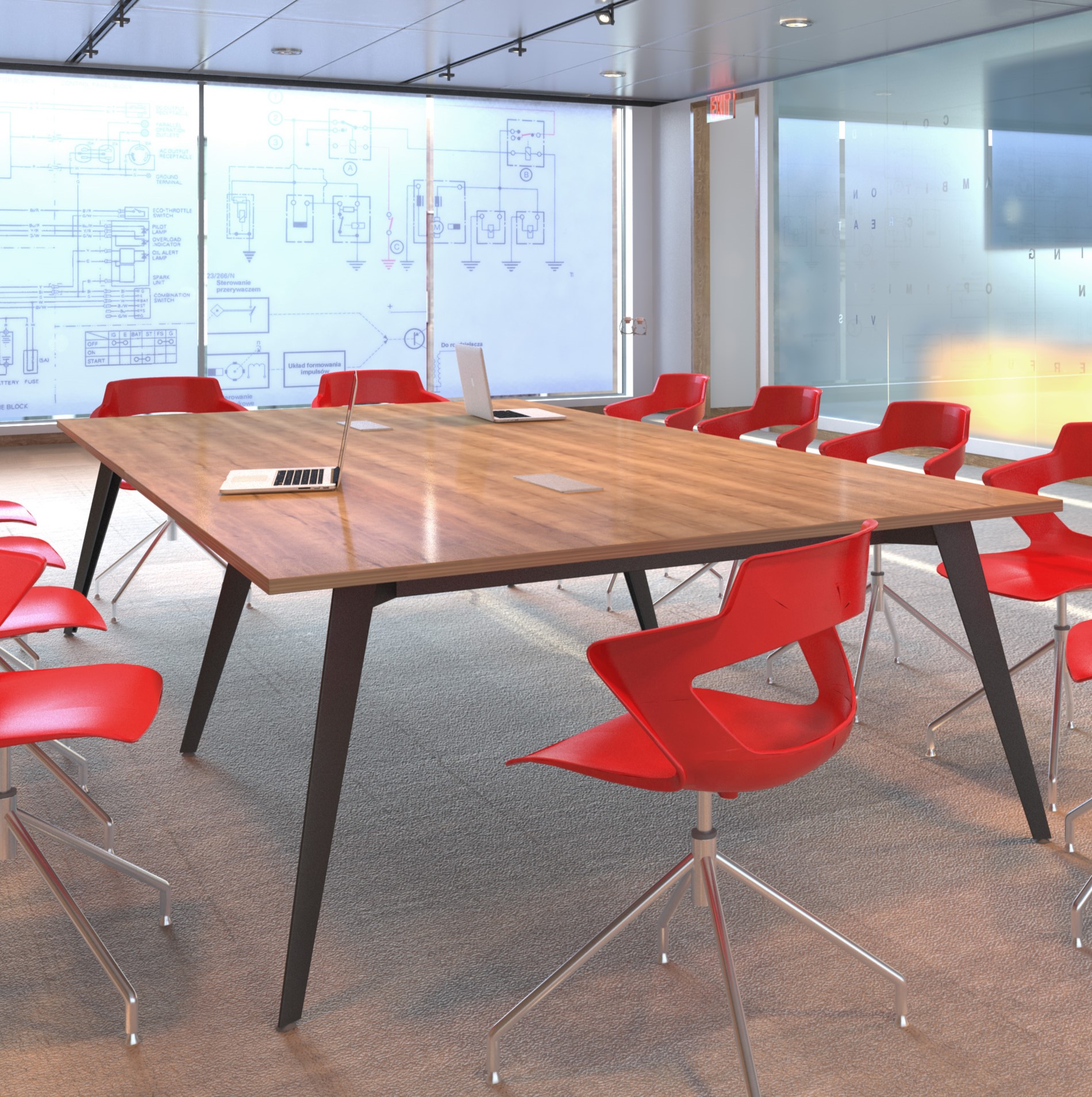 Hire Pyramid Rectangular Boardroom Table - Wagstaff Furniture Hire