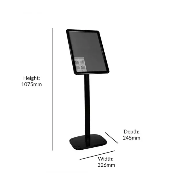 Hire A3 Display Stand Black - Wagstaff Furniture Hire